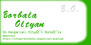 borbala oltyan business card